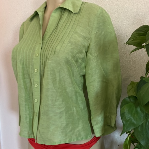 Used Blouse Coldwatwr Creek Green - Picture 4 of 10